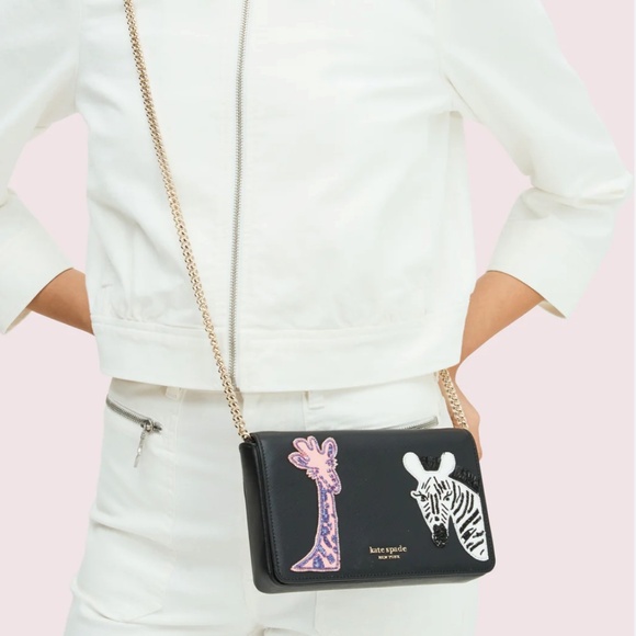 Kate Spade Handbags - Kate Spade Safari Giraffe Zebra Chain Wallet